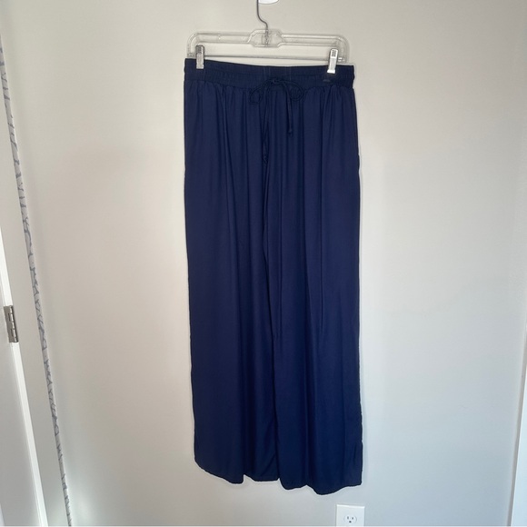 Lotus &‎ Luna Large Navy Blue Wide-Leg Pants Pull On - Picture 1 of 8